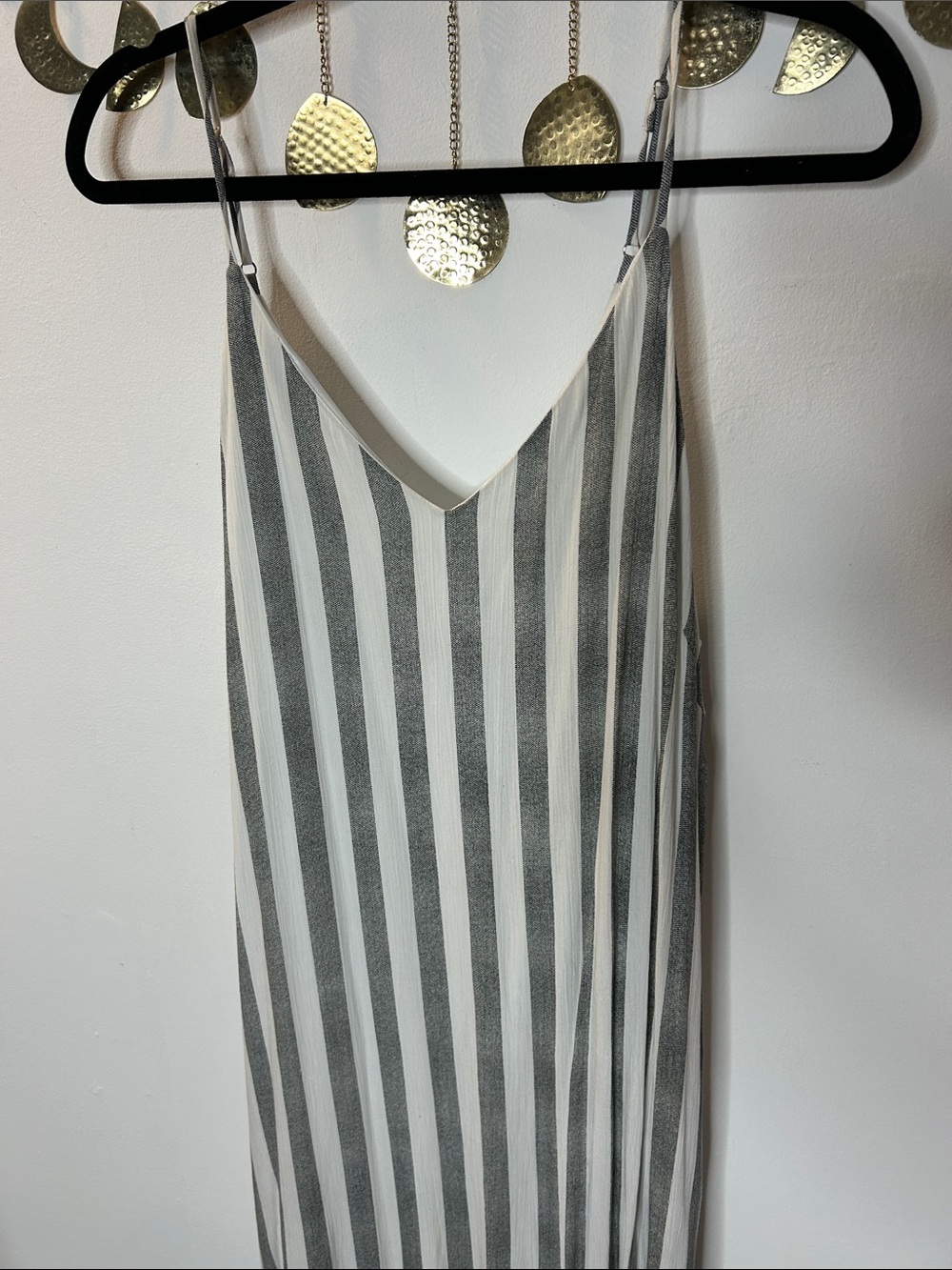 Staccato White and Gray Striped Maxi Dress - Picture 2 of 7